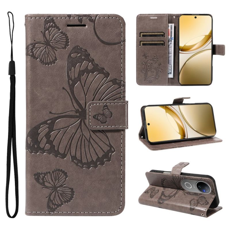 Flip Cover Til Vivo V50 5g Kæmpesommerfugle