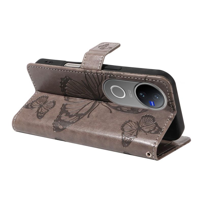 Flip Cover Til Vivo V50 5g Kæmpesommerfugle