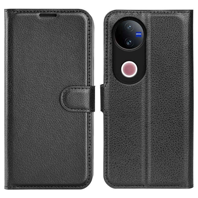 Flip Cover Til Vivo V50 5g Litchi Kunstlæder
