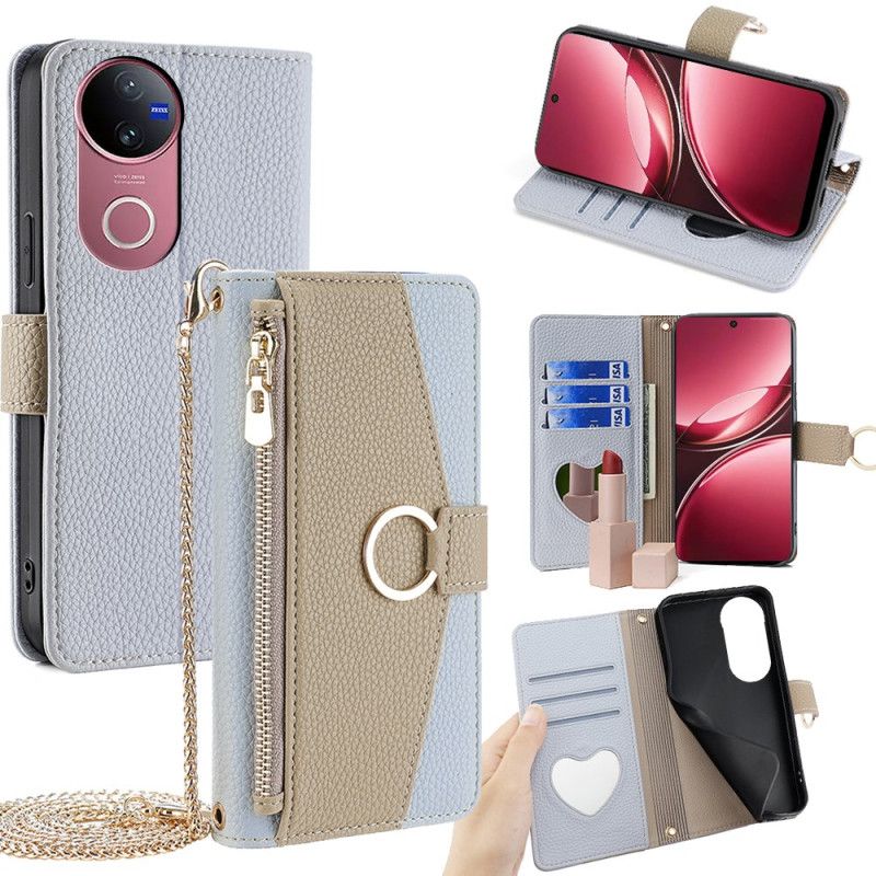 Flip Cover Vivo V50 5g Spejlpung Og Kæde