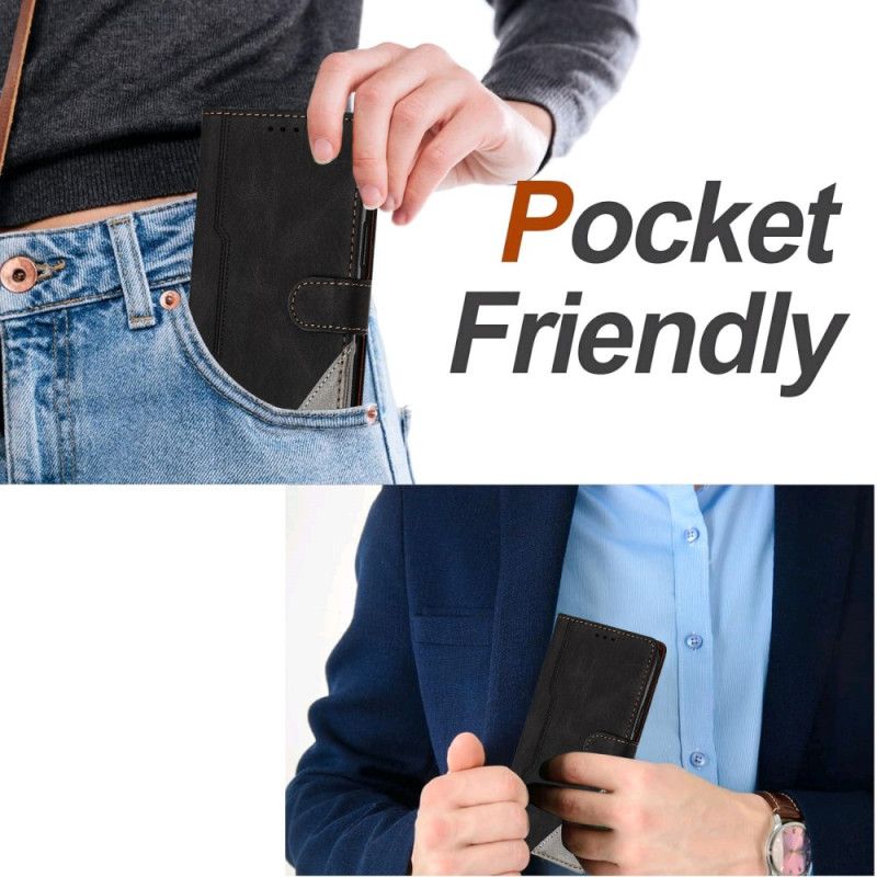 Flip Cover Vivo V50 5g Tofarvet Mønster