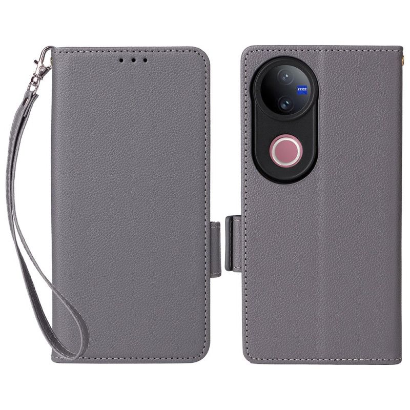 Læder Cover Vivo V50 5g Kunstlæder Med Rem