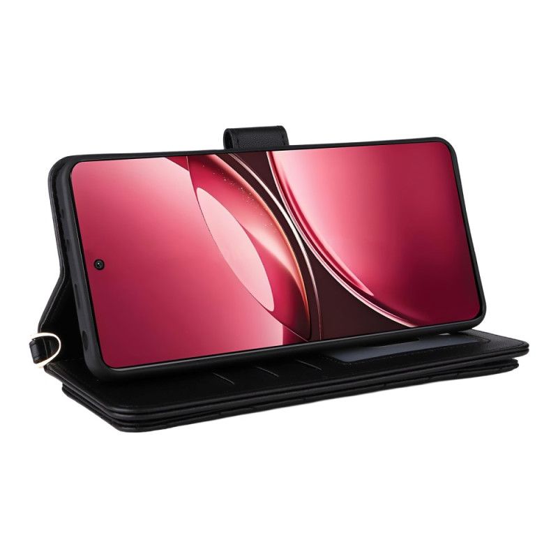 Læder Cover Vivo V50 5g Quiltet Med Stropper