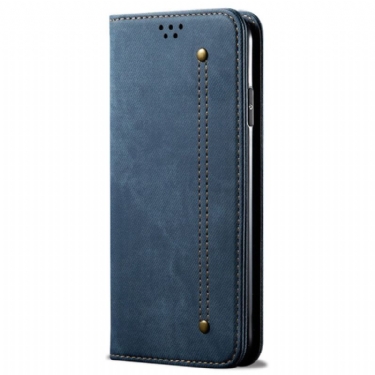 Læder Cover Vivo V50 5g Telefon Etui Denimstof