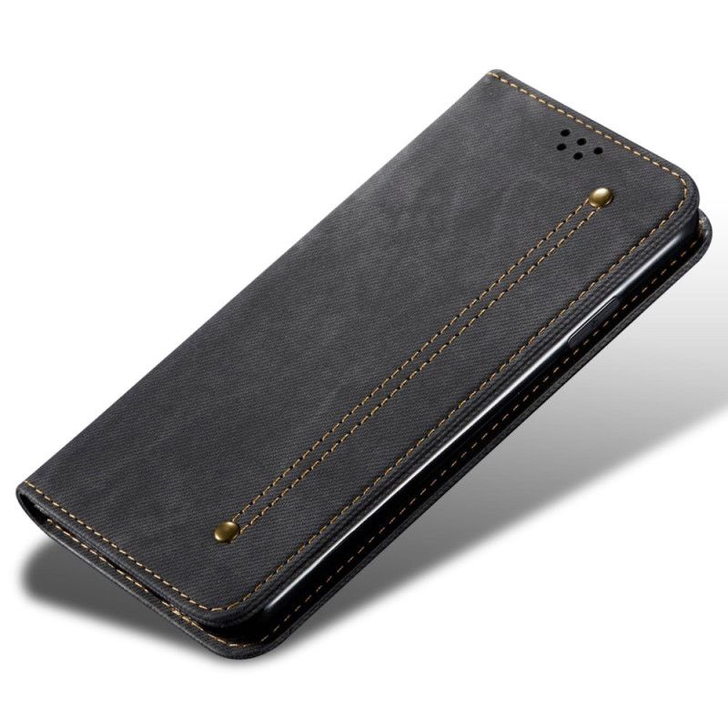 Læder Cover Vivo V50 5g Telefon Etui Denimstof