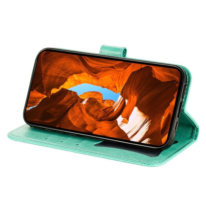 Læder Cover Vivo V50 5g Telefon Etui Fingeraftryksmandala