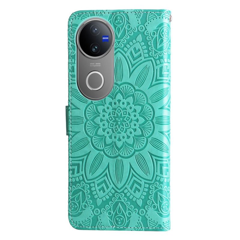Læder Cover Vivo V50 5g Telefon Etui Mandala