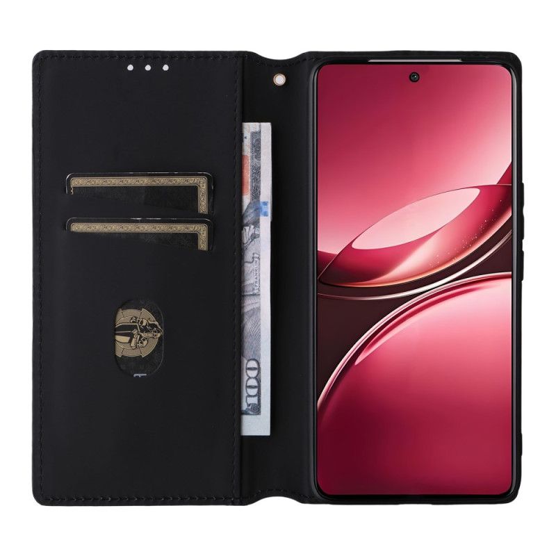 Læder Cover Vivo V50 5g Telefon Etui Med Trykt Diamantmønster