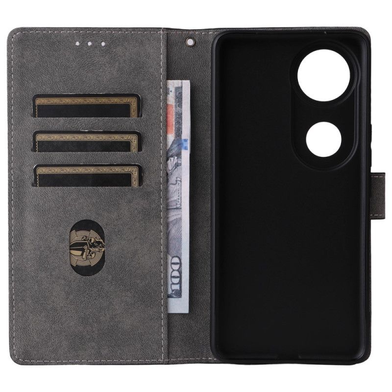 Læder Cover Vivo V50 5g Telefon Etui Rfid-beskyttelse Og Rem