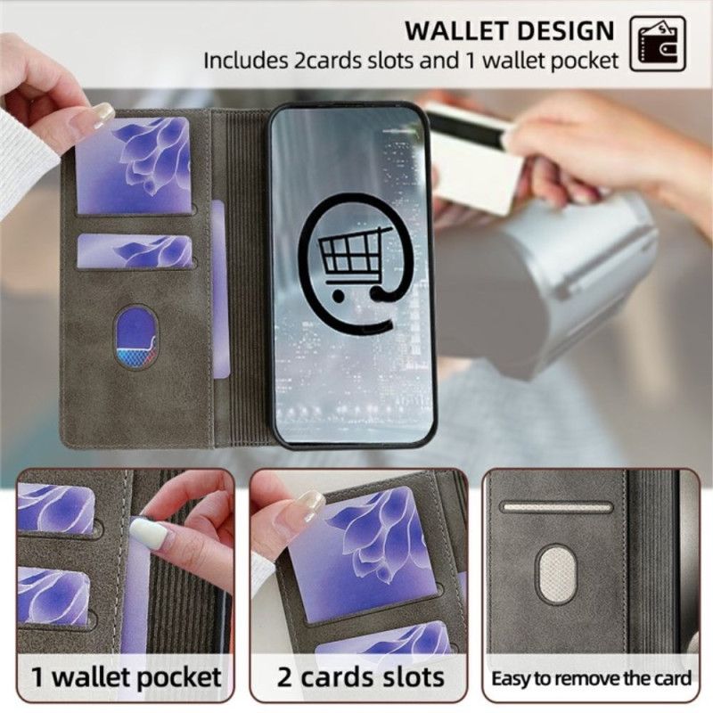 Læder Cover Vivo V50 5g Tofarvet Rfid