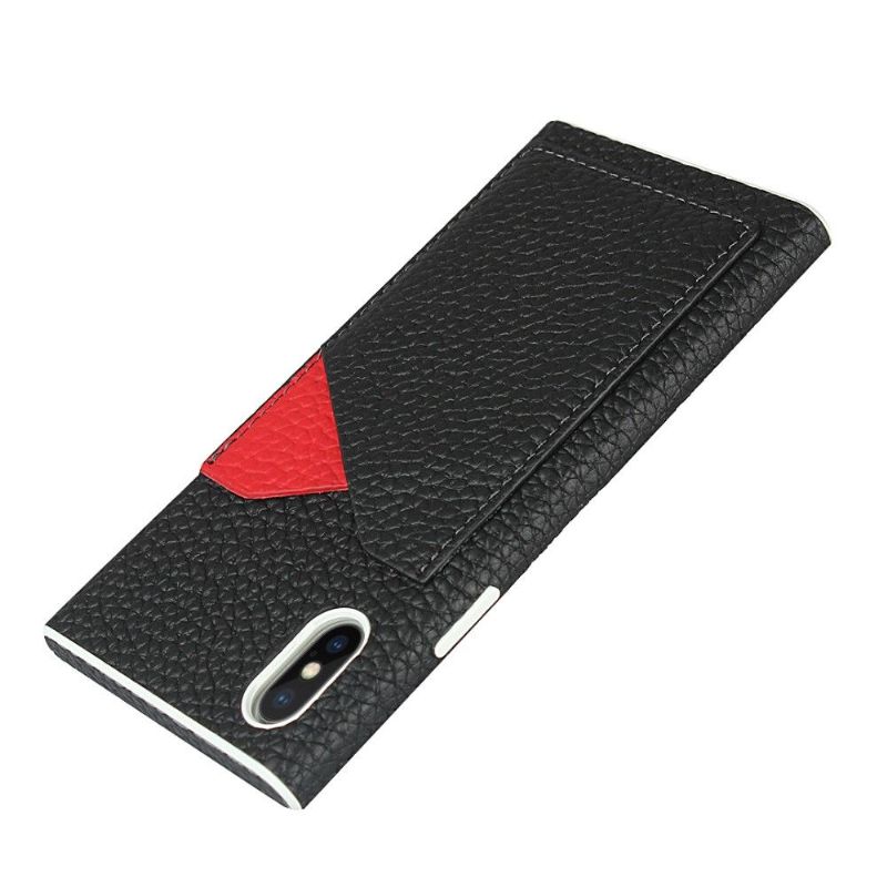 Mobilcover iPhone XS Max Original Lædereffektkortholder Med Snor