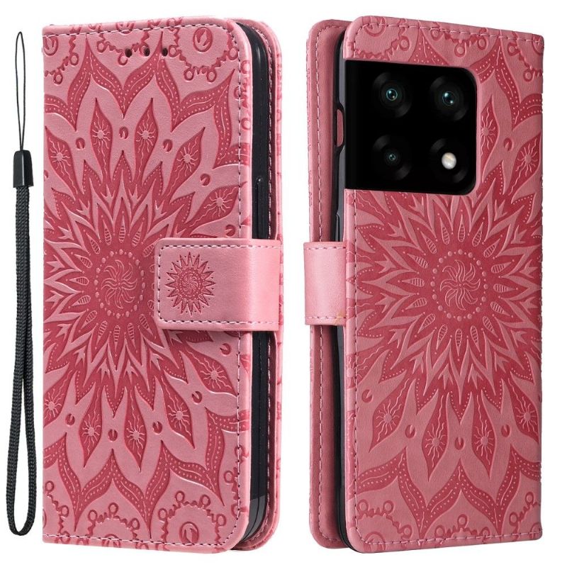 Flip Cover OnePlus 10 Pro Med Snor Solsikke