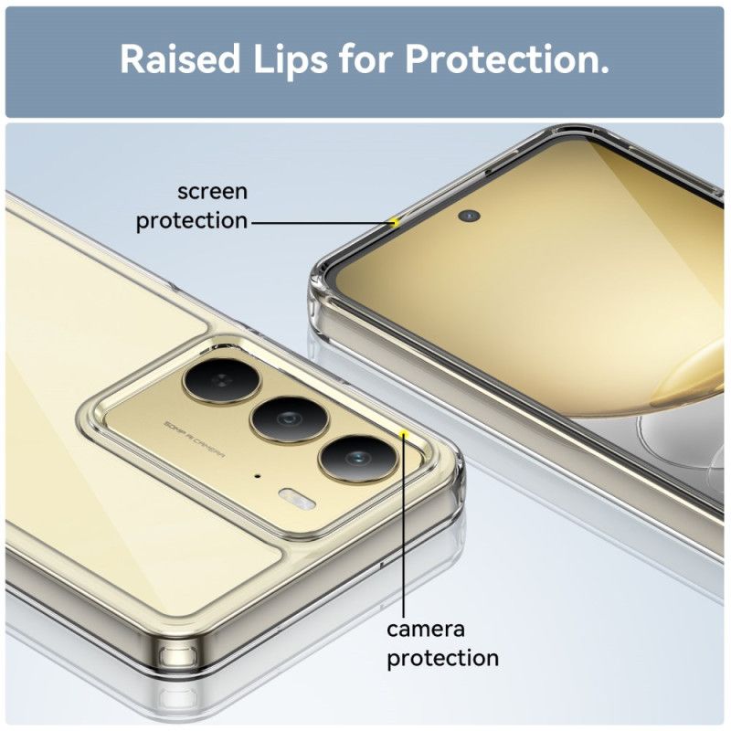 Cover Realme C75 Transparent Med Skærmbeskytter I Hærdet Glas