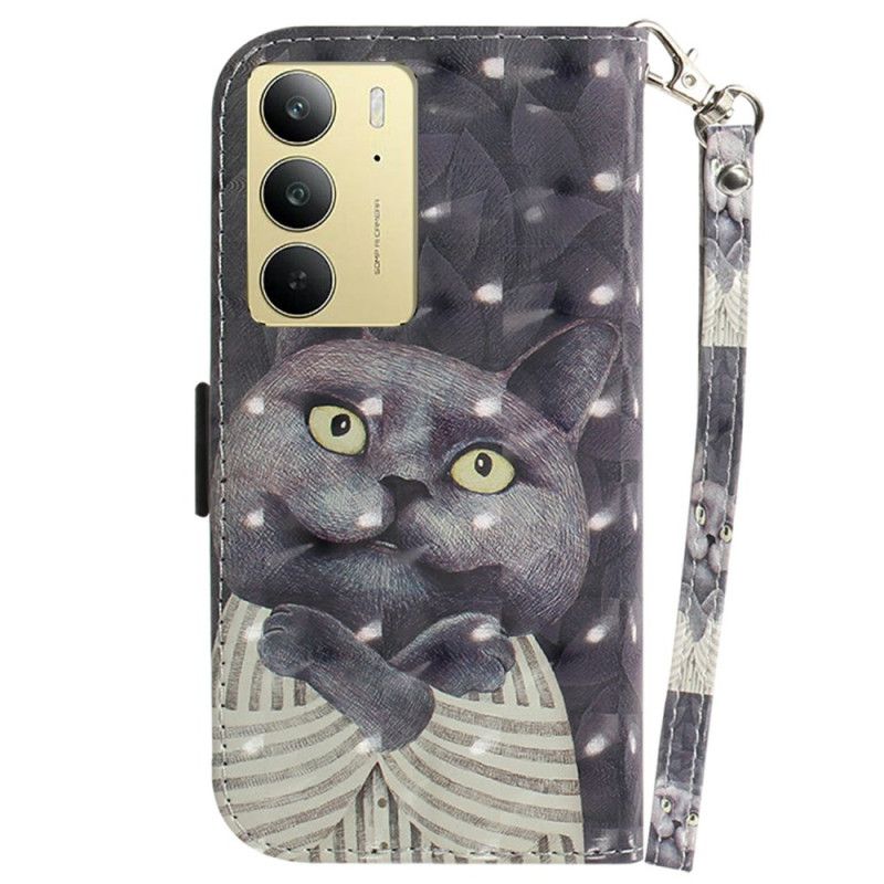 Flip Cover Realme C75 Grå Kattesnor