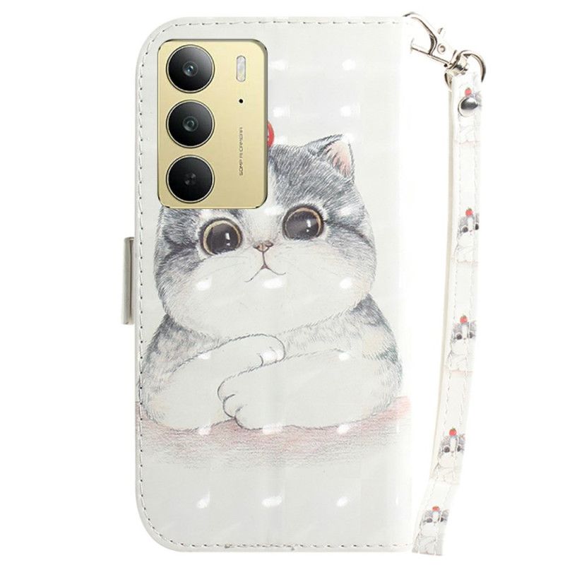 Flip Cover Realme C75 Kat- Og Jordbærrem