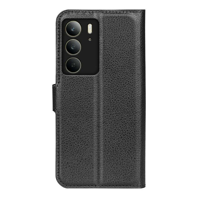Flip Cover Realme C75 Klassisk Litchi-kunstlæder