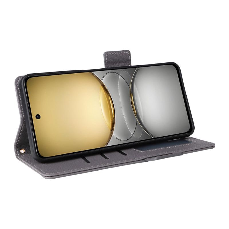 Flip Cover Realme C75 Litchi Kunstlæder Med Rem