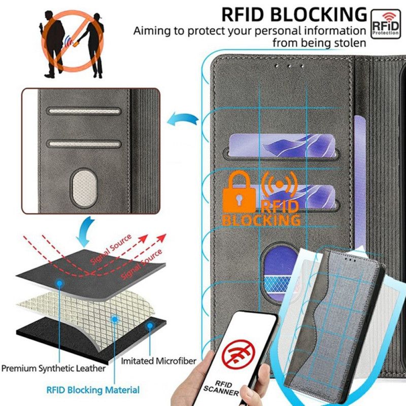Flip Cover Realme C75 Rfid-beskyttelse Ripple Design