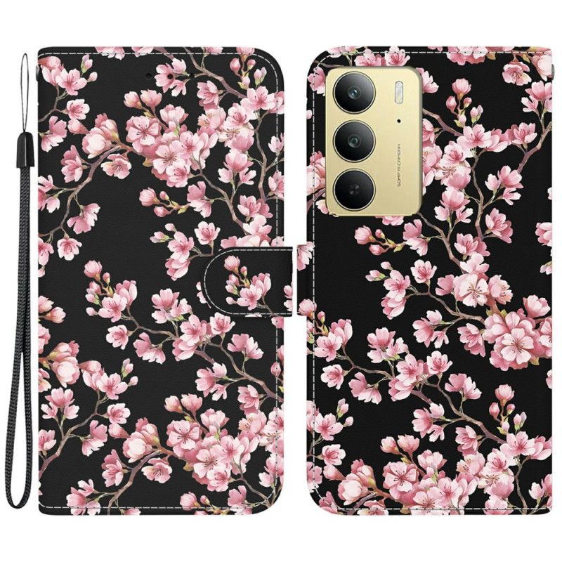 Flip Cover Til Realme C75 Blommeblomstmønster