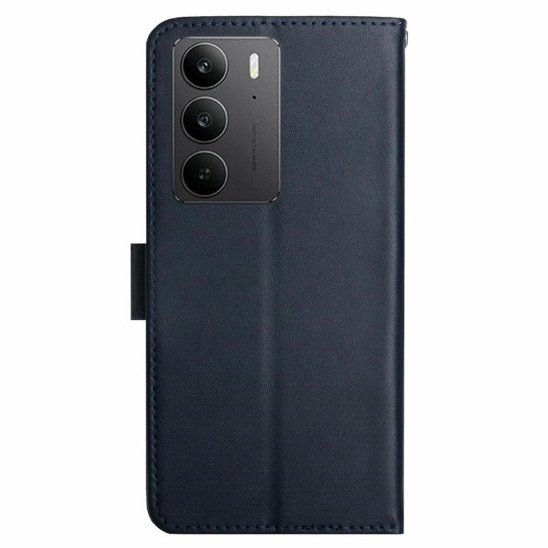 Flip Cover Til Realme C75 Nappalæder