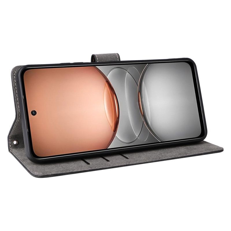 Flip Cover Til Realme C75 Rfid-beskyttelse Ruskindseffekt