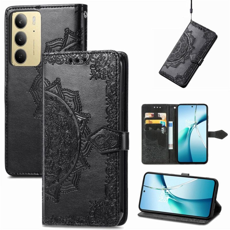 Læder Cover Realme C75 Telefon Etui Barokmandala