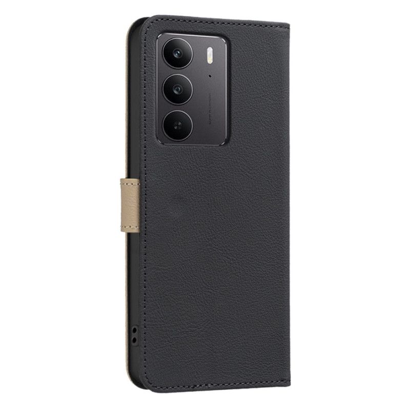 Læder Cover Realme C75 Telefon Etui Binfen Color Blomstermønster