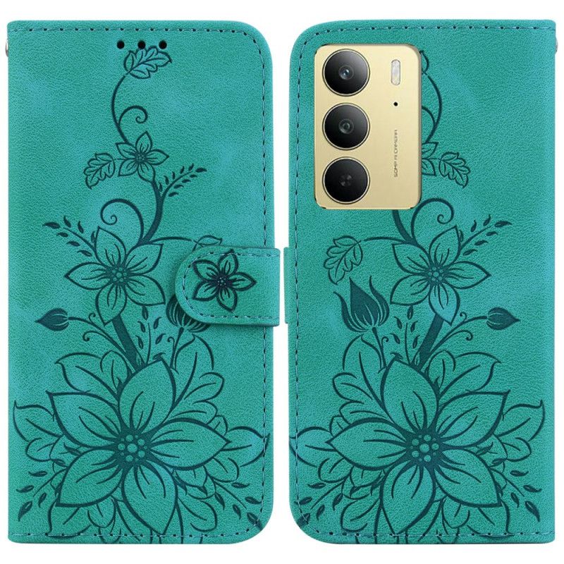 Læder Cover Realme C75 Telefon Etui Fleur-de-lis