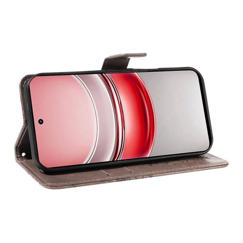 Læder Cover Realme C75 Telefon Etui Kæmpesommerfugle