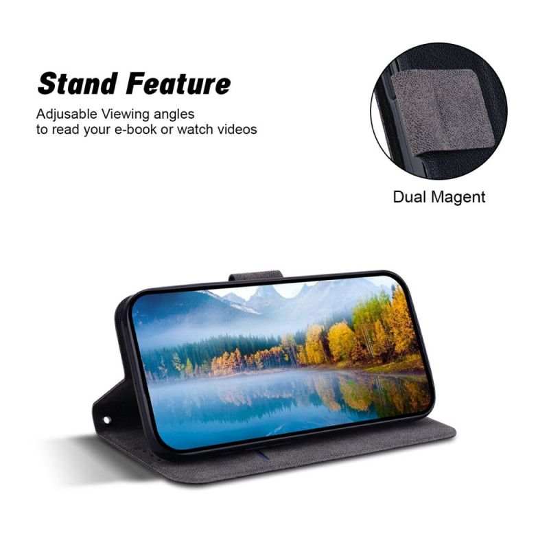 Læder Cover Realme C75 Telefon Etui Monokrom