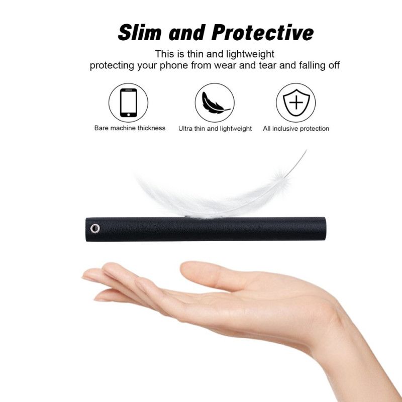 Læder Cover Realme C75 Telefon Etui Monokrom