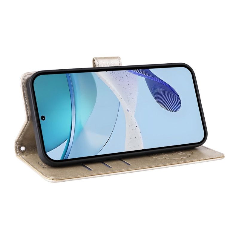 Læder Cover Realme C75 Telefon Etui Sommerfugle Og Blomster