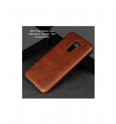 Cover Pocophone F1 Hemming Imak Imiteret Læder - Brun