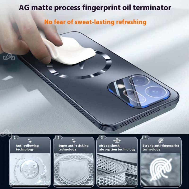 Cover Oppo Reno 14 5g Magsafe-kompatibel Metaleffekt