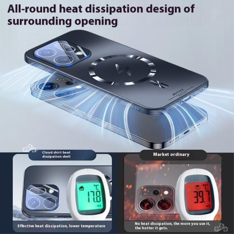 Cover Oppo Reno 14 5g Magsafe-kompatibel Metaleffekt