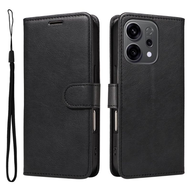 Flip Cover Oppo Reno 14 5g Ensfarvet Rem