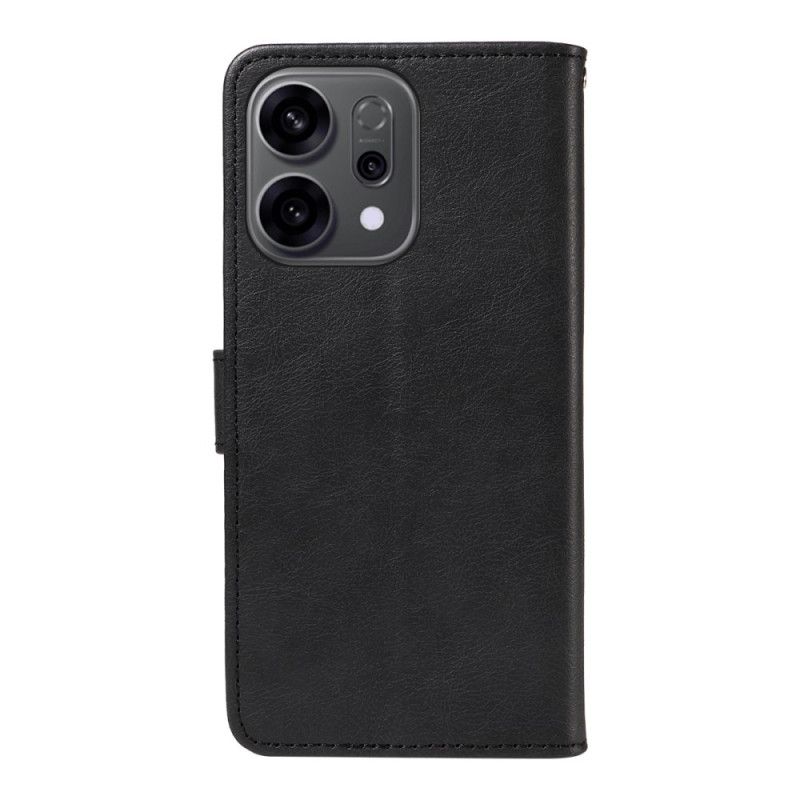 Flip Cover Oppo Reno 14 5g Ensfarvet Rem