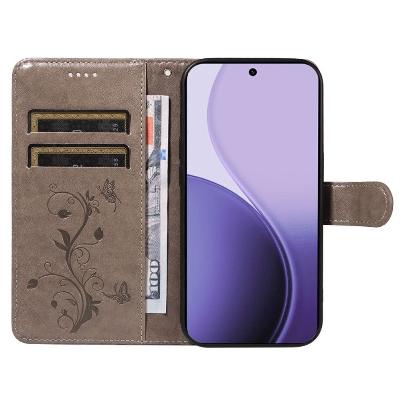 Flip Cover Oppo Reno 14 5g Små Blomster