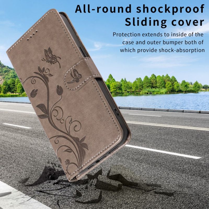 Flip Cover Oppo Reno 14 5g Små Blomster