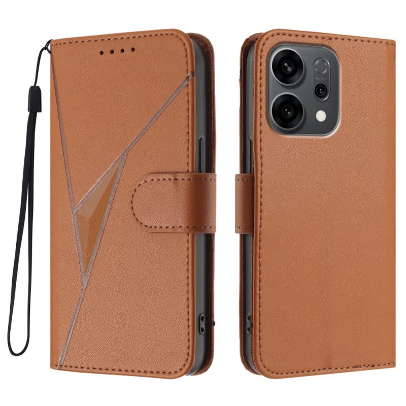 Flip Cover Oppo Reno 14 5g Trekant Mønster