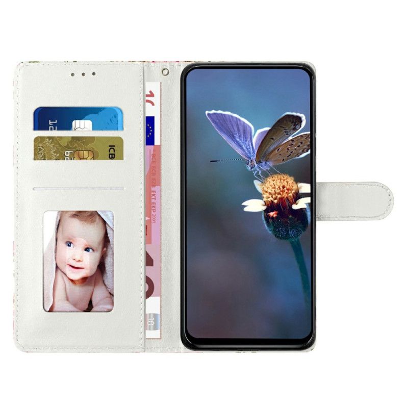 Flip Cover Til Oppo Reno 14 5g Sort-hvide Sommerfugle