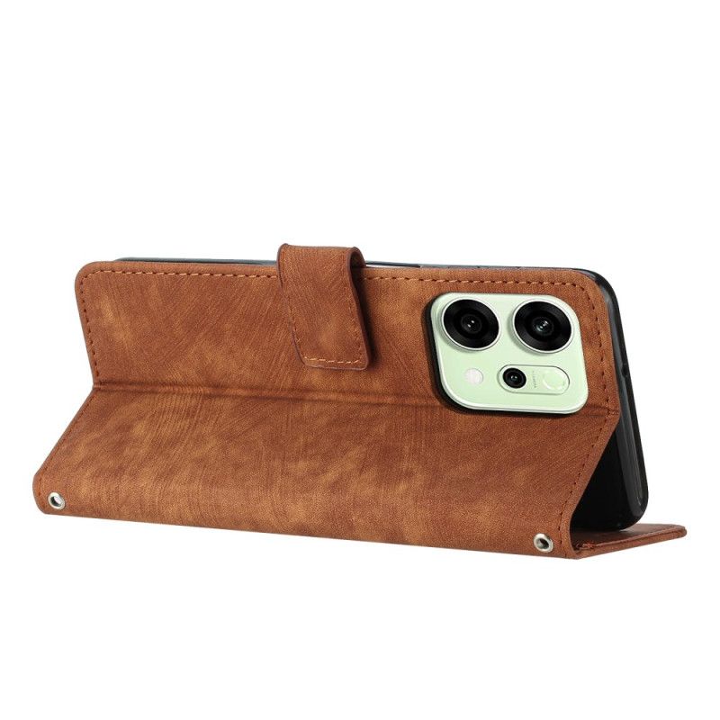 Læder Cover Oppo Reno 14 5g Telefon Etui Retro Design