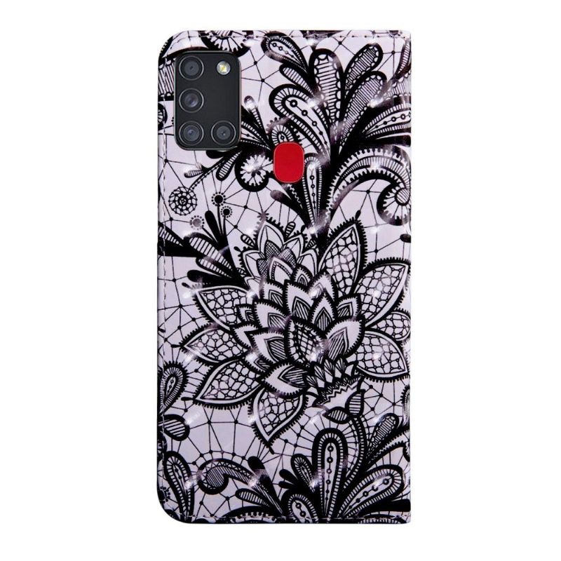 Flip Cover Samsung Galaxy A21s Blondeblomst