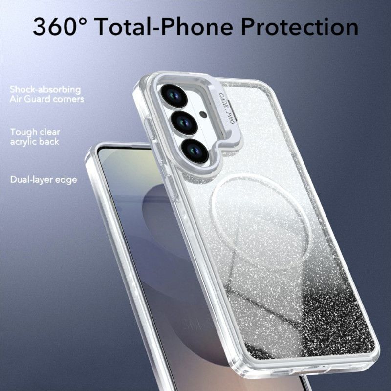 Cover Samsung Galaxy S26 Gradient Glitter Magnetisk Med Foldbart Stativ