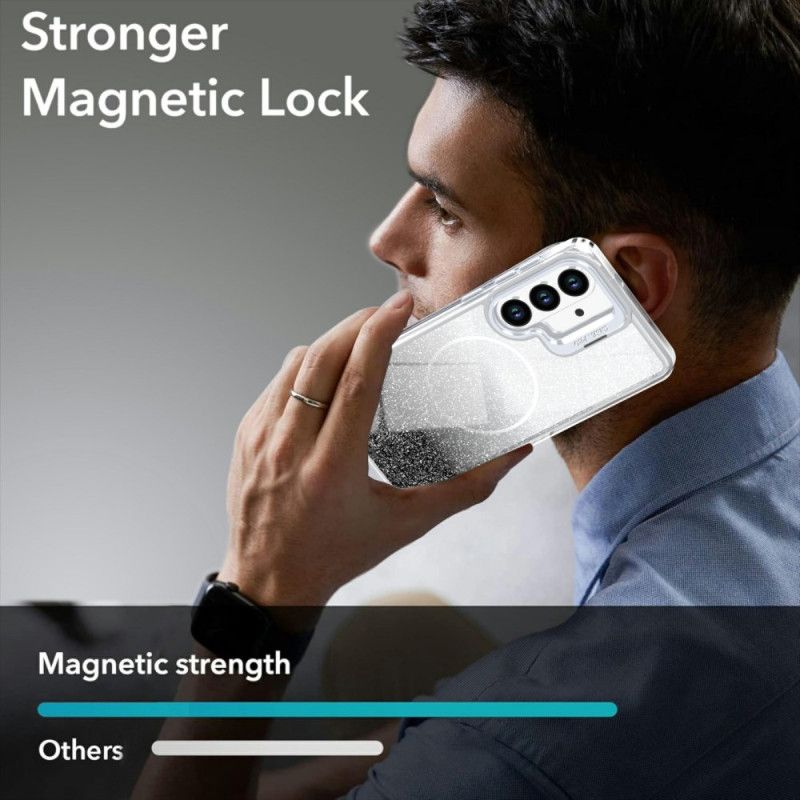 Cover Samsung Galaxy S26 Gradient Glitter Magnetisk Med Foldbart Stativ