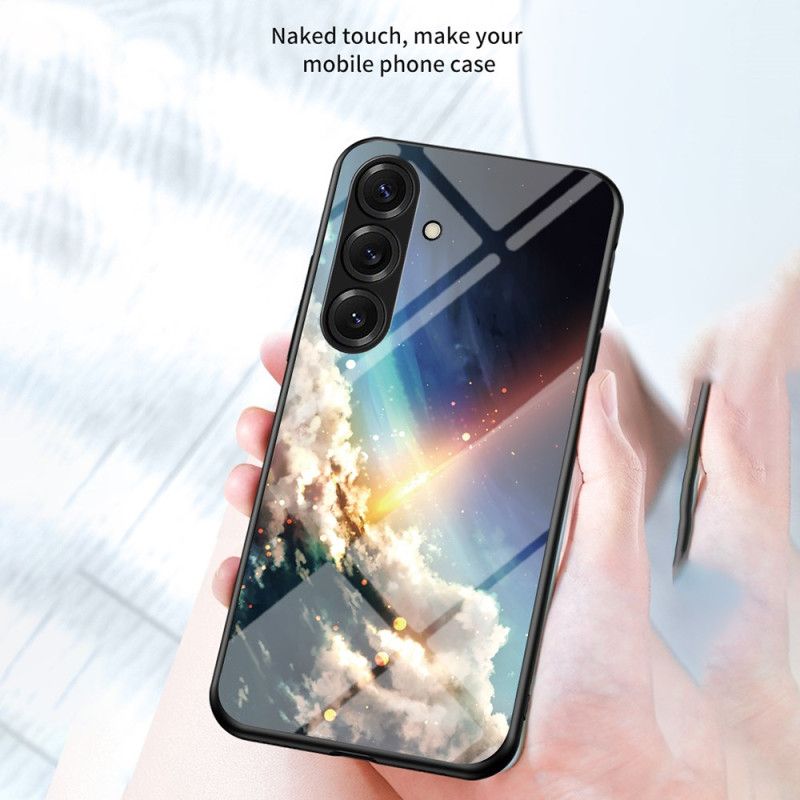 Cover Samsung Galaxy S26 Himmelblåt Hærdet Glas Med Stjernemotiv