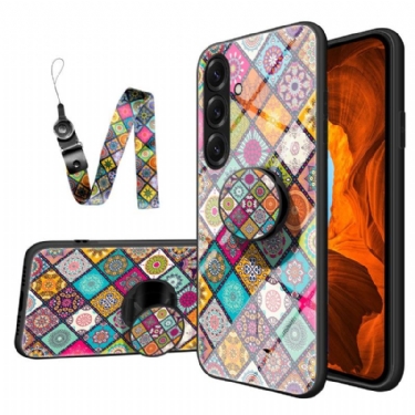 Cover Samsung Galaxy S26 Patchwork-stativ Og Rem