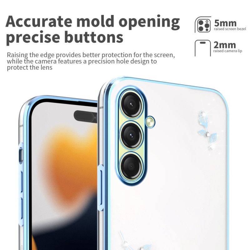 Cover Samsung Galaxy S26 Rhinsten Og Blomster Kadem