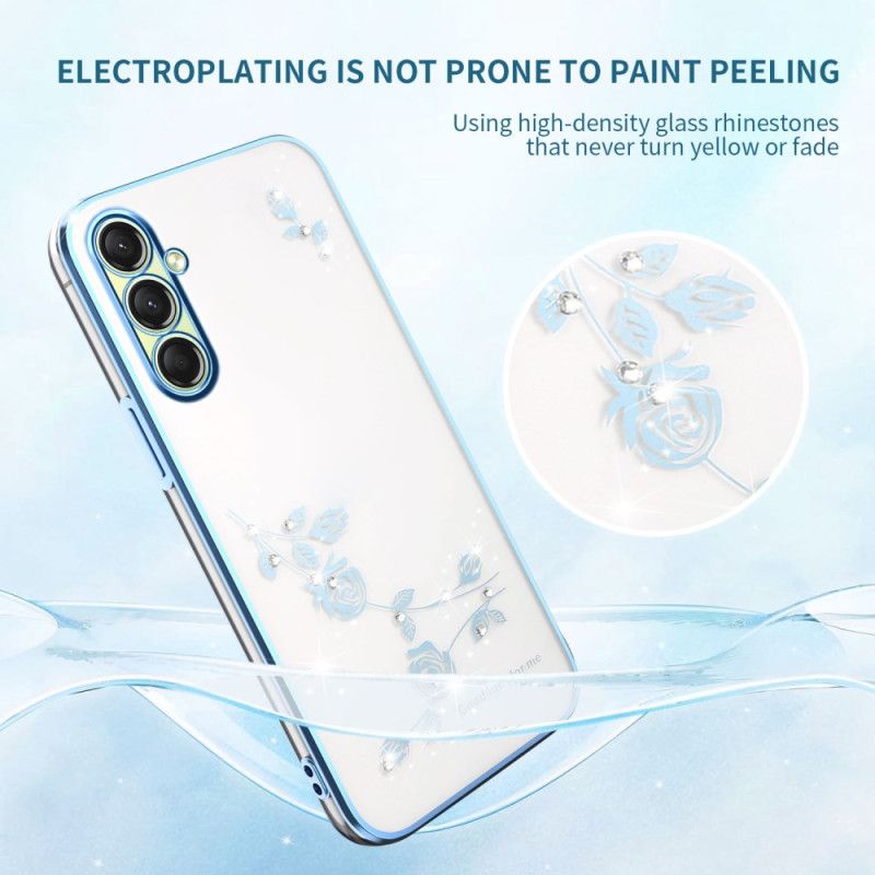 Cover Samsung Galaxy S26 Rhinsten Og Blomster Kadem