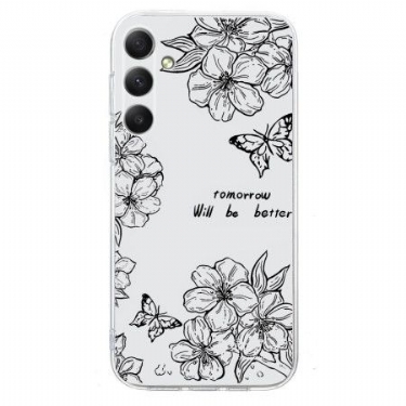 Cover Samsung Galaxy S26 Sorte Blomster